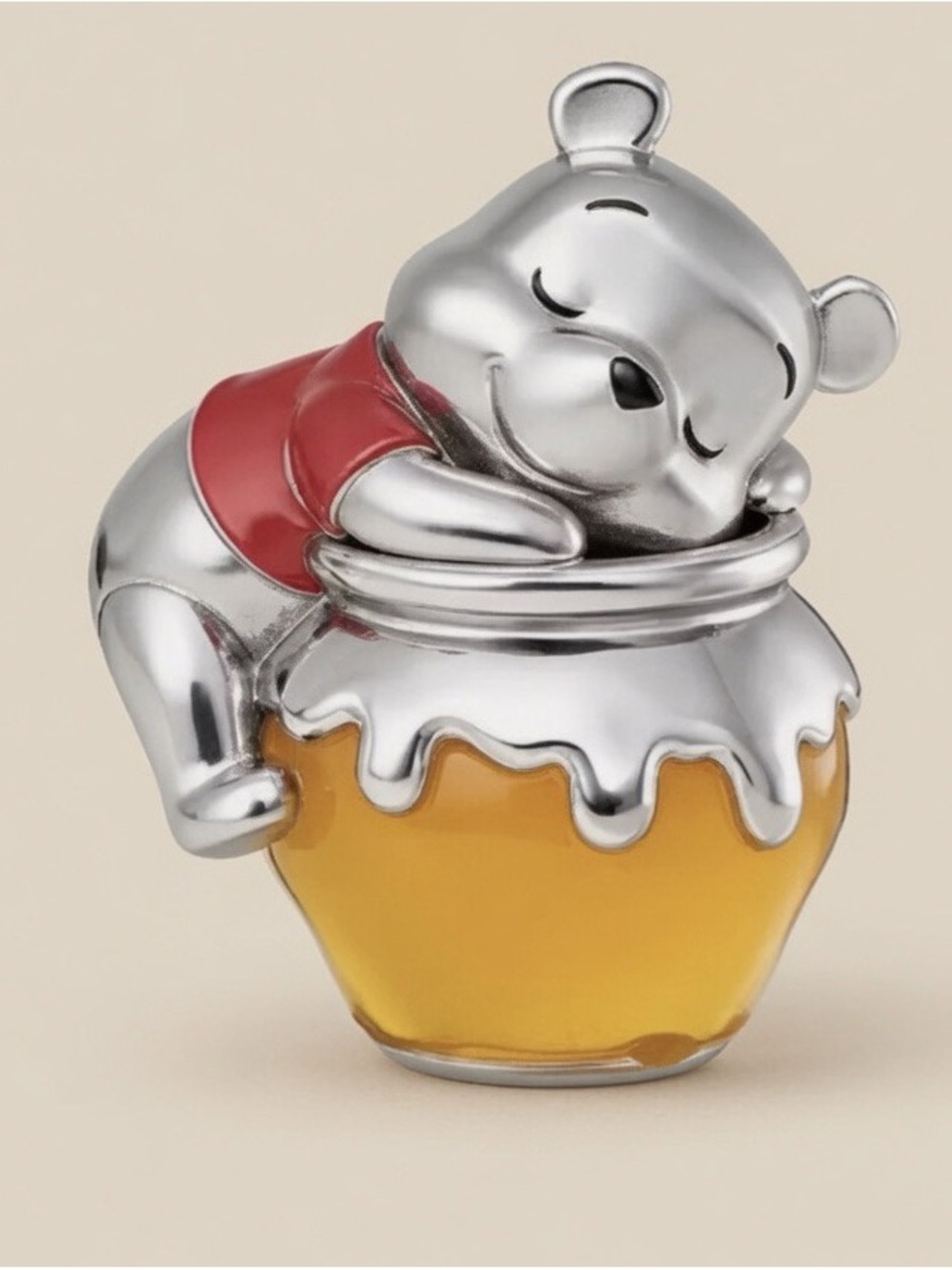 Sterling Silver Winnie-The-Pooh Honey Jar Figurine – Silver and Yellow